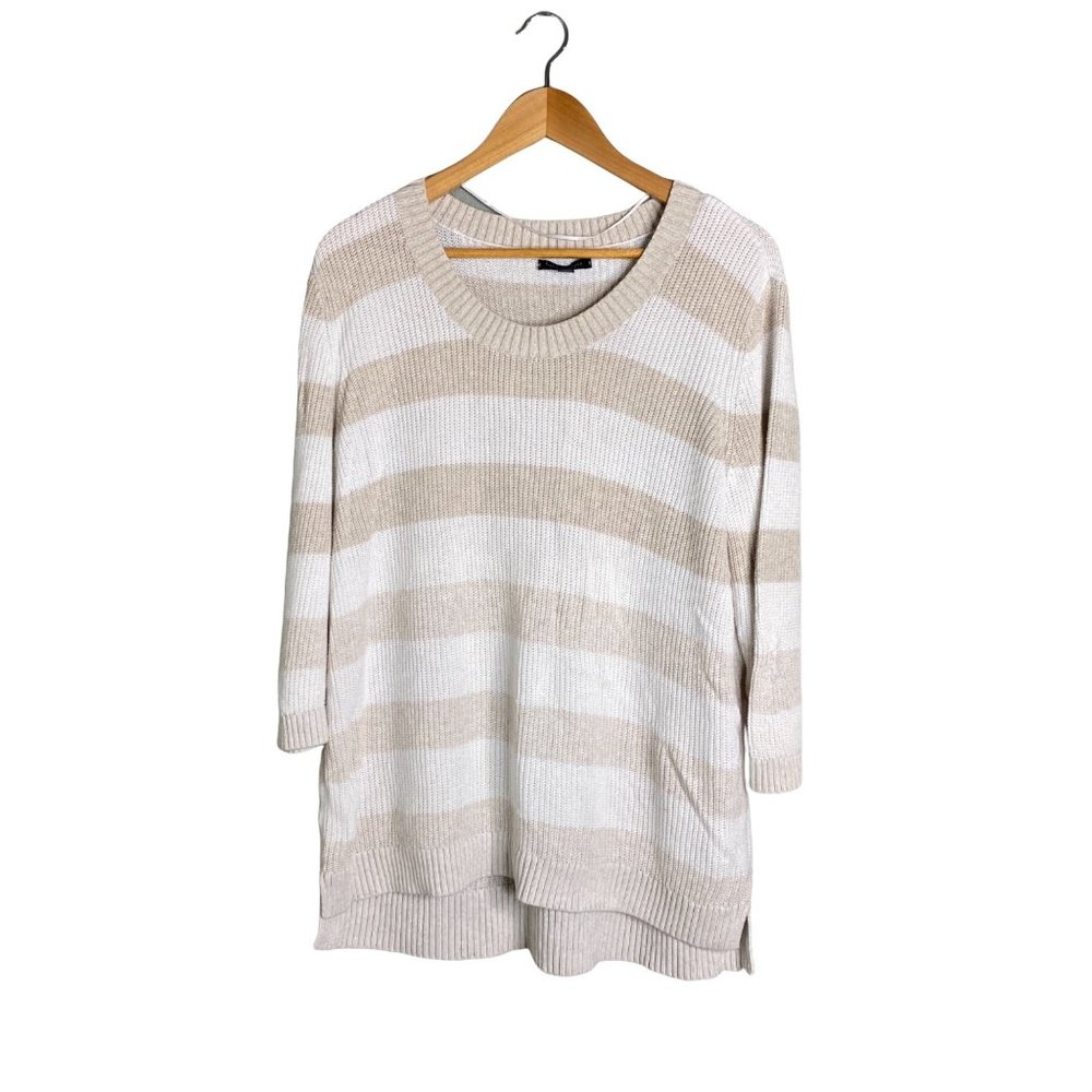 Tommy Hilfiger XXL Tunic Sweater Stripe 3/4 Sleeve